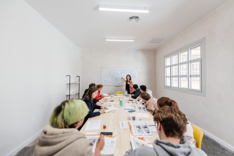 Studies in Freeda language school. Classrooms