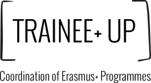 Trainee Up  logotype, erasmus programmes 